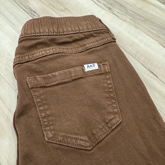 Abercrombie Kids Girls High-Rise Flare Jeans 9/10 Reg Pull-on Brown - Picture 3 of 5